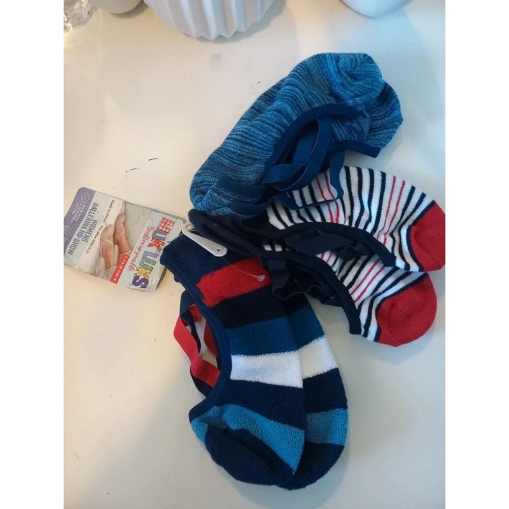 Women Ballerina No Show Socks 3 Pair Pack